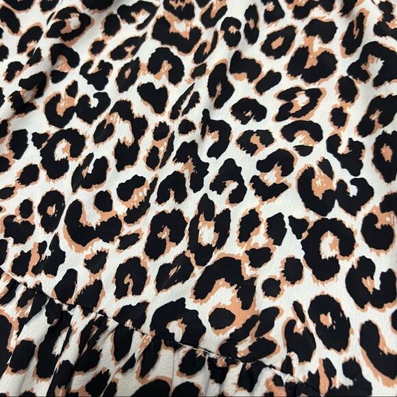Princess Polly Leopard Print Goodnight Moon Ruffle Mini Skirt Size 2 - Picture 5 of 11